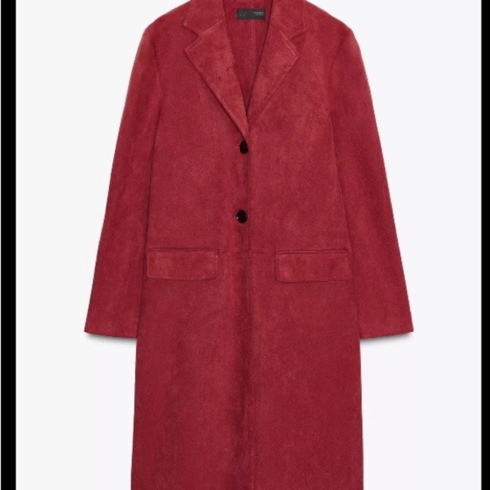 New🔥Zara faux suede coat